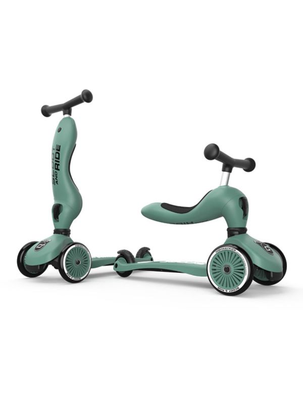 Scoot & Ride Highwaykick 1 scooter/kick moped, Forest