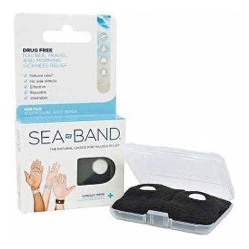 SEA BAND nausea wrist band (2pcs) BLACK