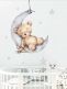 Wall sticker 100cm, Teddy Bear on the Moon
