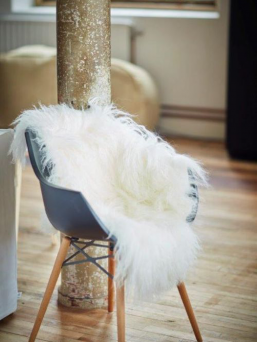 Skinnwille Shansi longhaired lambskin for baby (light grey snowtop)