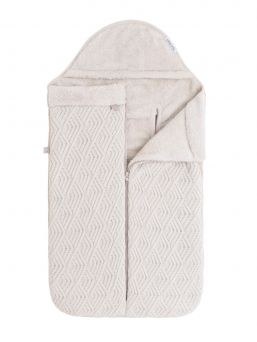 Sierra footmuff for baby car seat 0+ – Warm linen