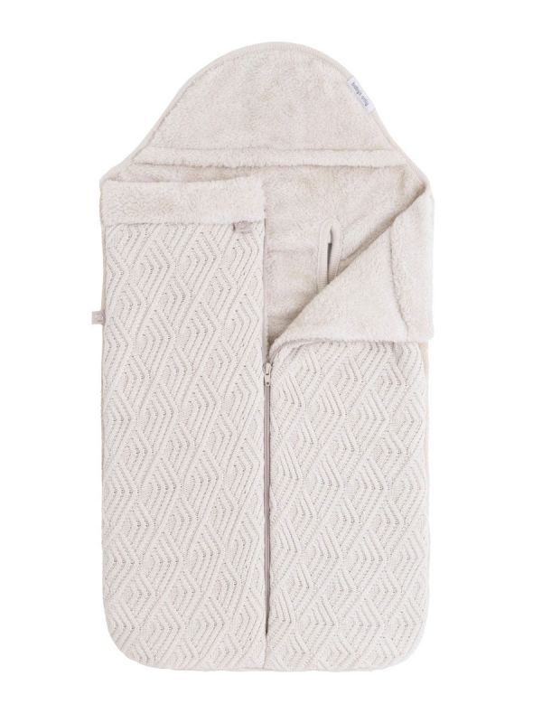 Sierra footmuff for baby car seat 0+ – Warm linen