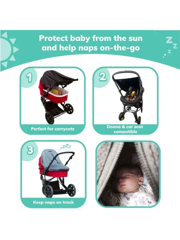 SnoozeShade Original Deluxe (0-6kk) Universal stroller/pushchair sunshade