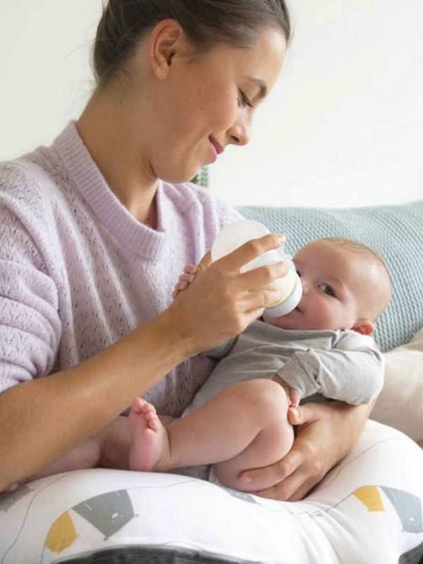 Softy breastfeeding pillow, bear grey | DOOMOO