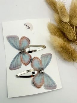 Studio Frommie Butterfly Blue hair clip set
