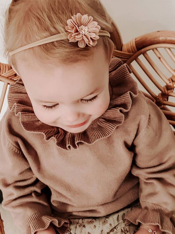Studio Frommie Beige Flower Headband