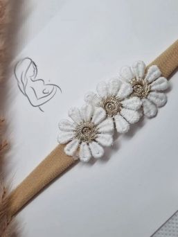 Studio Frommie Daisy White Flower Headband