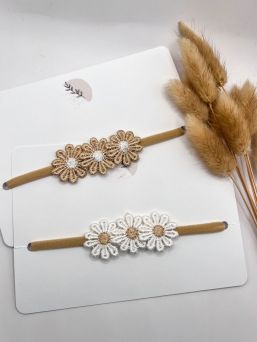 Studio Frommie Daisy White Flower Headband