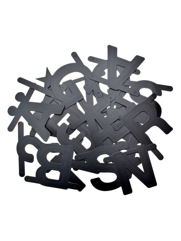 Omm Design - DIY word banner, black. A letter banner package that contains 127 symbols.