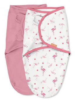 SwaddleMe Wrap 0-3mth, Flamingo 2-pack