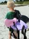 The Swimfin Shark Fin for Children learning to swim, a safety swimming aid and flotation device.