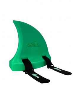 The Swimfin Shark Fin for Children learning to swim, a safety swimming aid and flotation device.