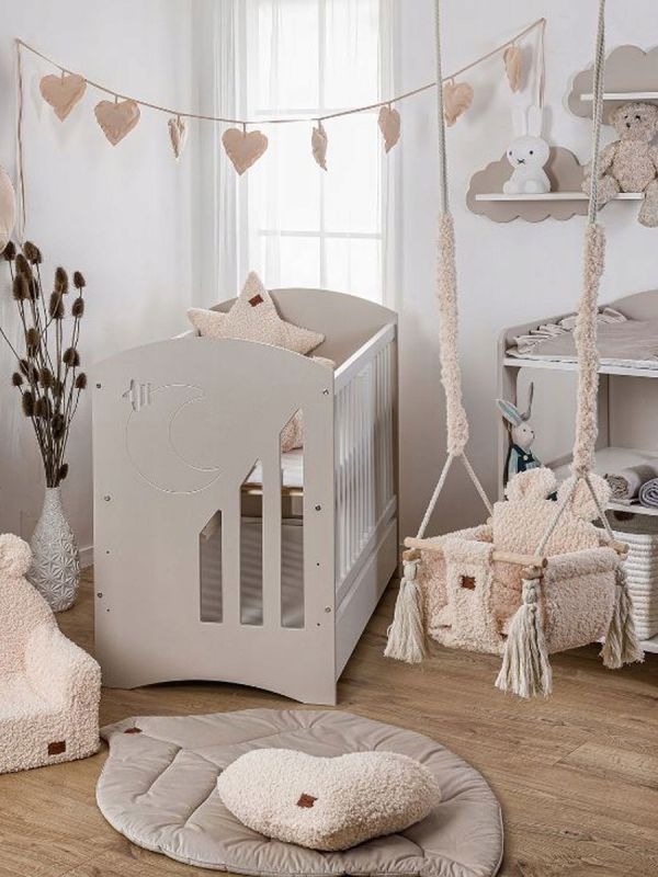 Swing Teddy Bear – cute indoor swing for children, Teddy Beige