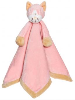 Teddykompaniet Diinglisar comfort blanket cat, rosa