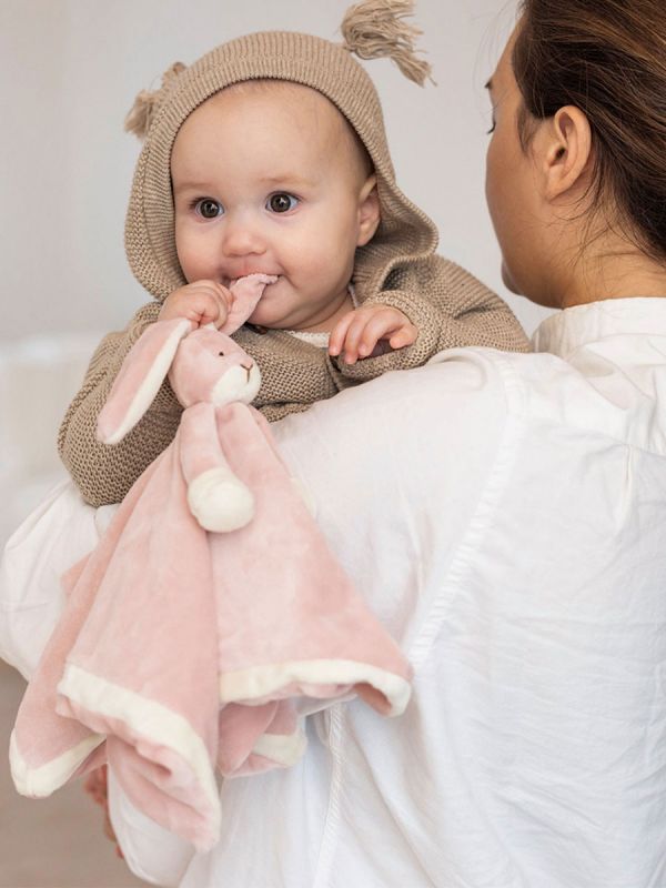 Teddykompaniet Diinglisar comfort blanket bunny, rosa