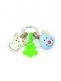 This great Diinglisar ring rattle comes with a teether and two animals attached. Animals makes a squeaky and a crunchy noise when squeezed. Not only that but the balls inside the clear ring also make a rattle sound.
