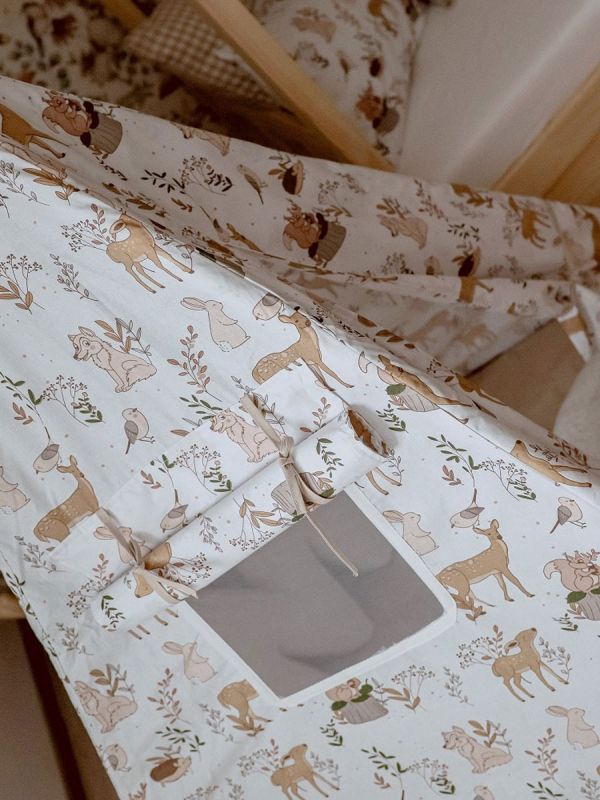 Teepee tent for children and carpet, Forest Friends