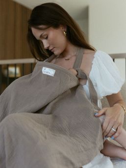 Nursing cover for privacy, Pale Taupe Beige