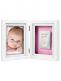 Double frame for handprint or footprint + photo, white