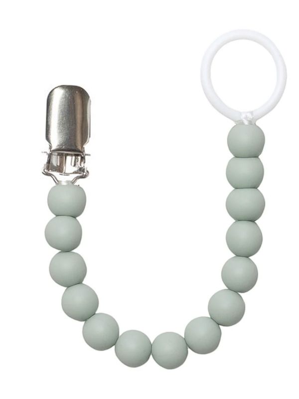 FAIRY OF PREGNANCY trendy, safe and good quality pacifier holder. Pacifier holder keeps pacifier close to the baby. Pacifier holder prevents dripping, when the pacifier often get dirty or lost. Pacifier holder is made out of safe BPA free food grade silicone beads and ring. Metal clip fastening. Hand wash with warm soapy water.