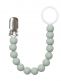 FAIRY OF PREGNANCY trendy, safe and good quality pacifier holder. Pacifier holder keeps pacifier close to the baby. Pacifier holder prevents dripping, when the pacifier often get dirty or lost. Pacifier holder is made out of safe BPA free food grade silicone beads and ring. Metal clip fastening. Hand wash with warm soapy water.