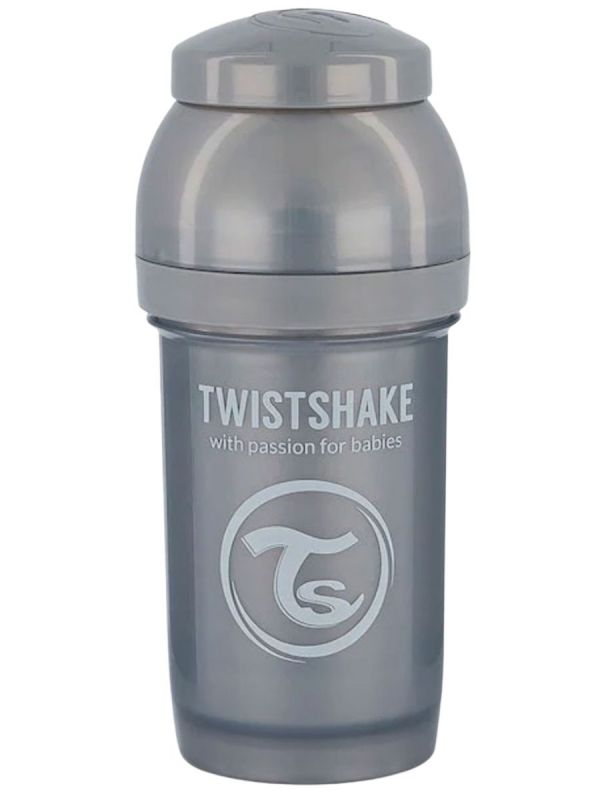 TwistShake - Baby Bottle 180ml, pearl grey