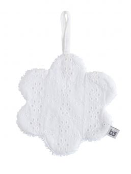 Pacifier cloth flower, Calm white