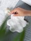 Pacifier cloth flower, Calm white