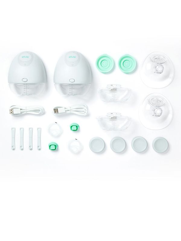 Elvie Pump Double hands free. The world’s first silent wearable breast pump. Fits in your bra, and your life. No tubes. No wires. No noise.