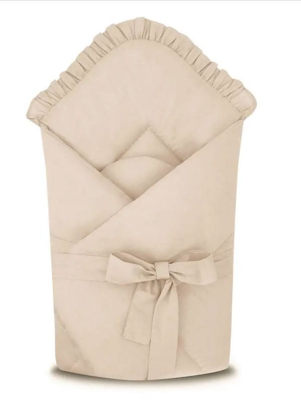 Baby swaddle & playmat, Beige ruffles