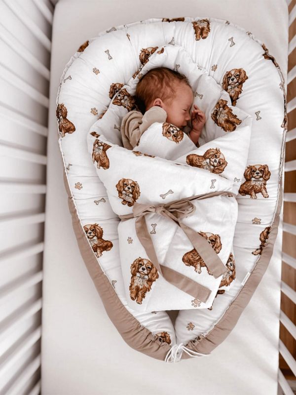 Baby swaddle & playmat, Cavalier Dog
