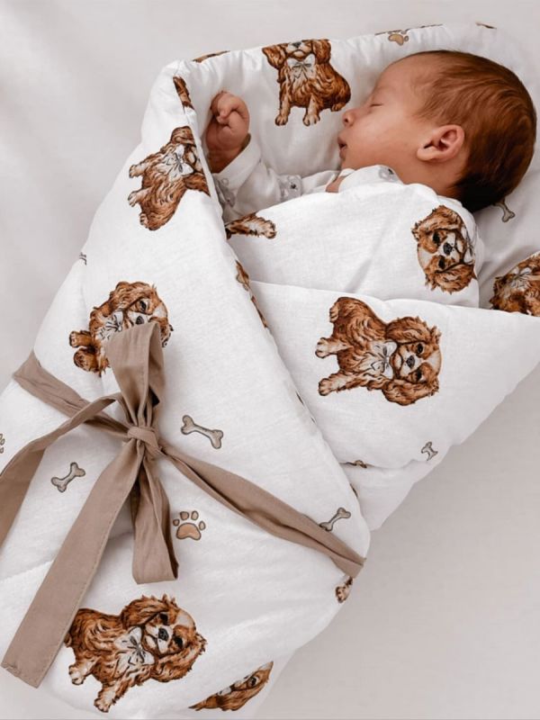 Baby swaddle & playmat, Cavalier Dog