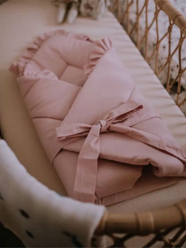 Baby swaddle & playmat, Pink ruffles