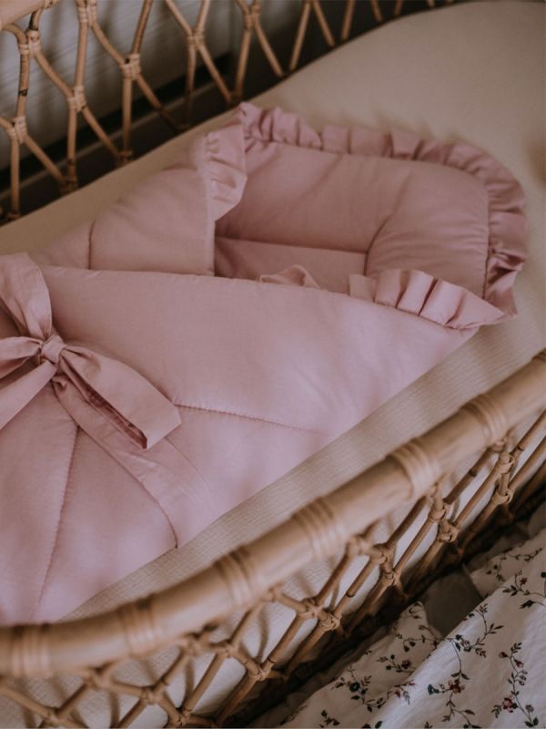 Baby swaddle & playmat, Pink ruffles