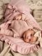 Baby swaddle & playmat, Pink ruffles
