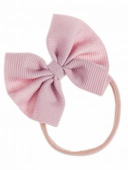 Baby bow headband – soft and elastic headband, Old Pink