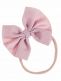 Baby bow headband – soft and elastic headband, Old Pink