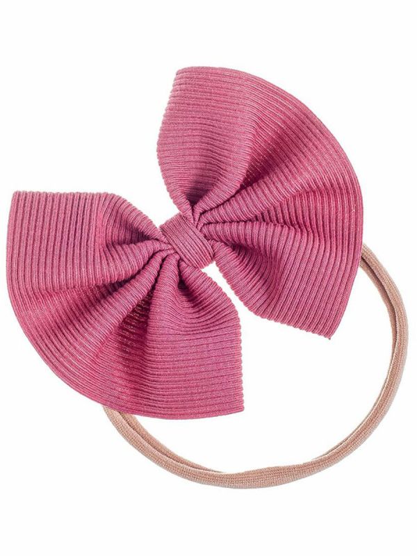 Baby bow headband – soft and elastic headband, Rasberry