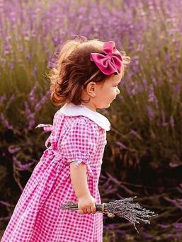 Baby bow headband – soft and elastic headband, Rasberry