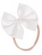 Baby bow headband – soft and elastic headband, White