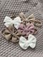 Baby bow headband – soft and elastic headband, Light Beige