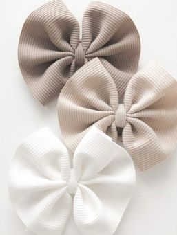 Baby bow headband – soft and elastic headband, Dark Beige