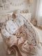Baby cocoon, bears velvet beige