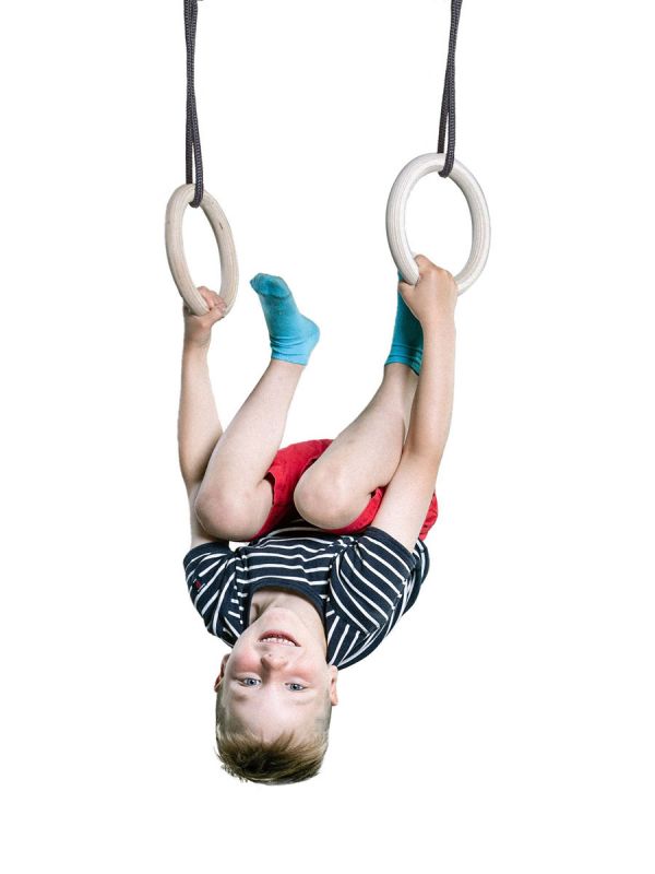 Gymnastics rings for children, indoor use