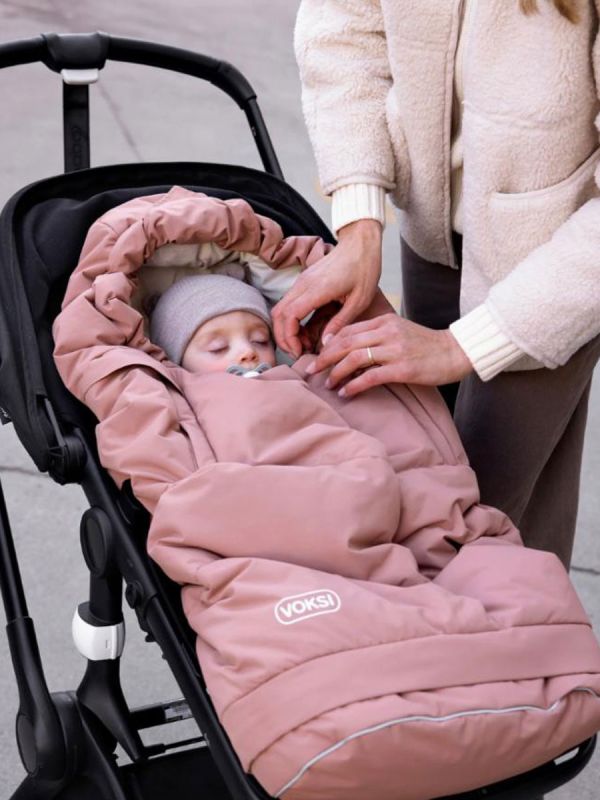 VOKSI - City extendable down footmuff 0-5y, Blush