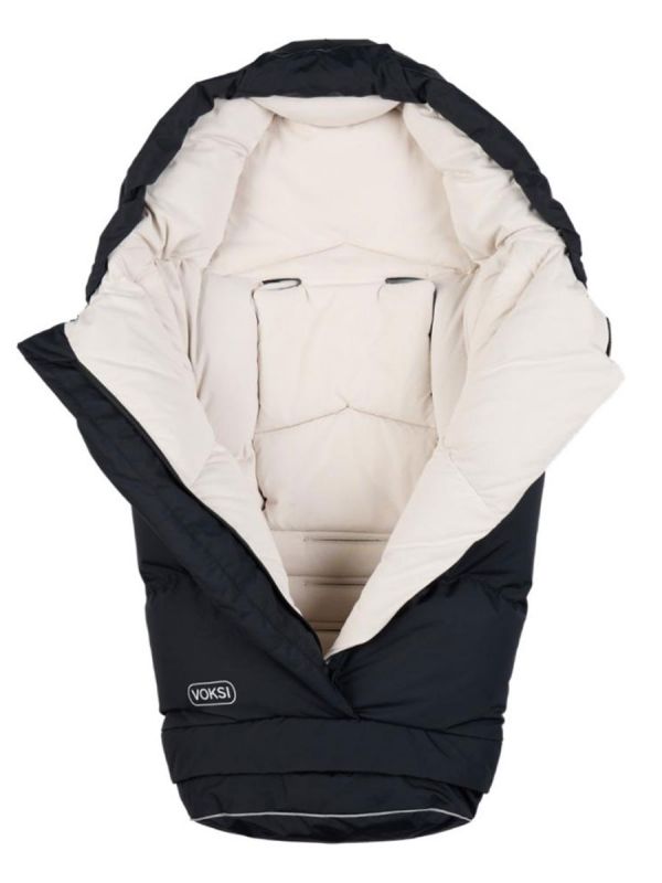 Voksi - City North down thermal bag - winter's warmest stroller bag, Black