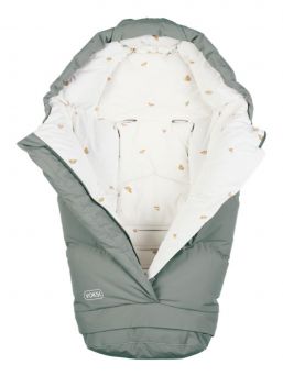 Voksi - City North down thermal bag - winter's warmest stroller bag, Meadow Green