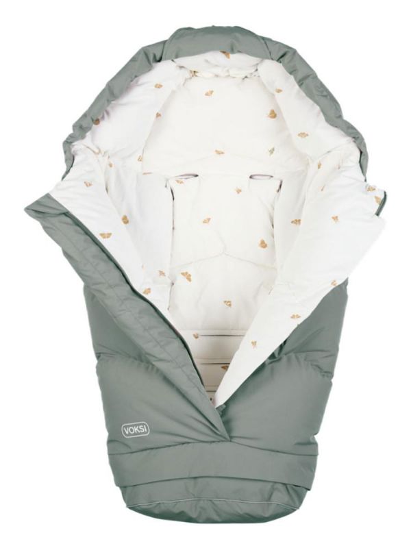 Voksi - City North down thermal bag - winter's warmest stroller bag, Meadow Green