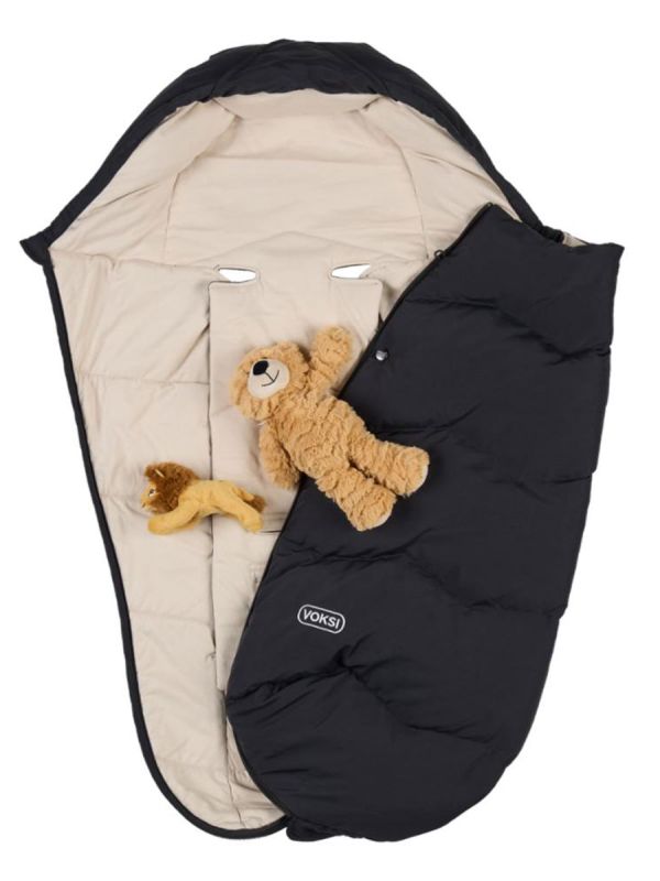 VOKSI - Explorer baby's bigger down footmuff, Black