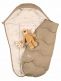 VOKSI - Explorer baby's bigger down footmuff, Dark Sand
